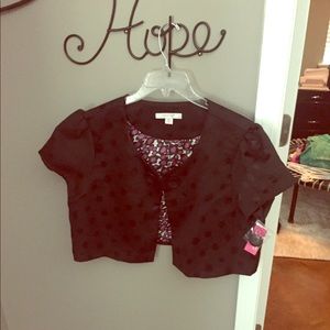 Black Dots Short Sleeve Jacket
